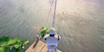 大明湖畔荷花钓鱼/Fishing at Lotus Lakes